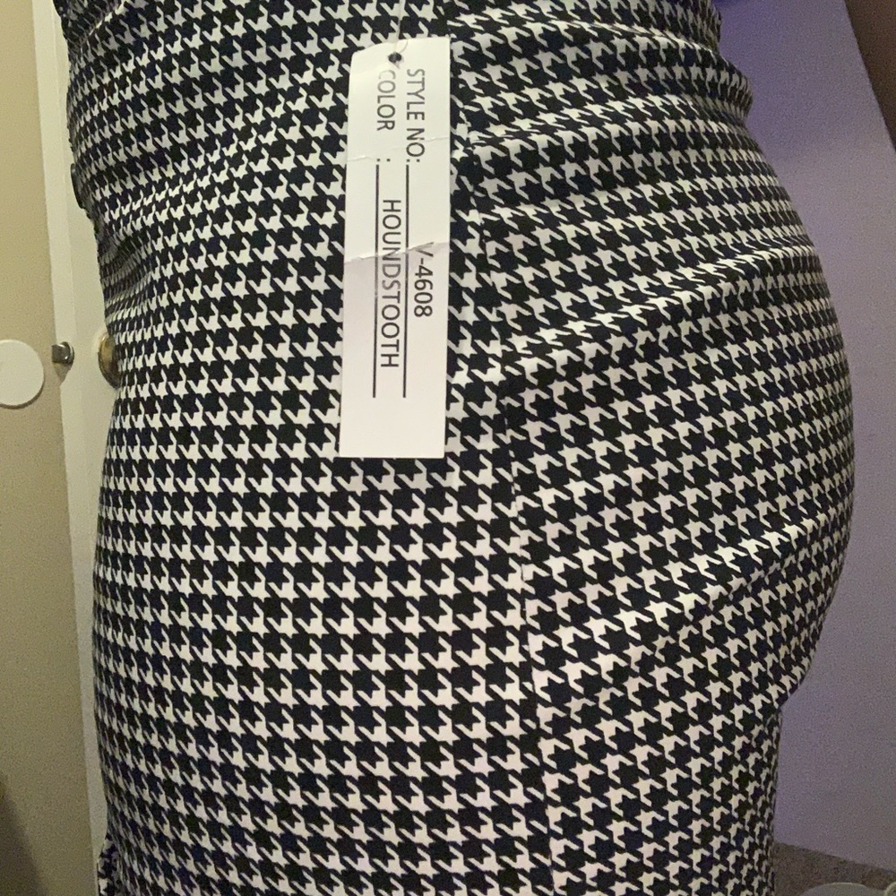 Checkered Bodycon Skirt